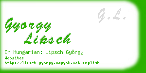 gyorgy lipsch business card