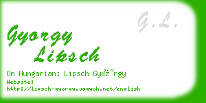 gyorgy lipsch business card